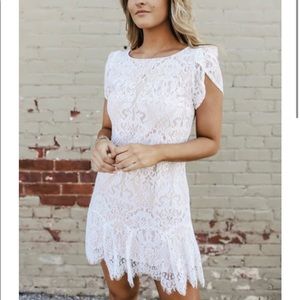 WHITE LACE DRESS